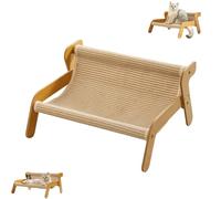 The Claw Lounge, Sisal Cat Chair, Cooling Mat, 2 in 1 Cat Hammock, Wear-Resistant Scratching Pad Chair, Wavy Design Rocker Providing Claw Trimming and Comfort (Linen Mat)