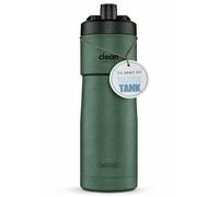 The Clean Hydration Co Insulated Bike Water Bottle 20 oz | Easy Clean Nozzle, Easy Squeeze Sports Bottle | BPA Free Cycling Bottle for Road & Mountain Biking, Gym & Travel | Matte Green
