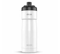 The Clean Hydration Co, Sport 20 Insulated Bike Water Bottle with Easy Clean Cap, Easy Squeeze for Cycling (Gloss White)