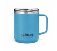 The Clean Hydration Company Coffee Mug Travel Mug Insulated 12 Oz | Ceramic Lined Travel Cup with Lid | Reusable Office Mug Double Wall Vacuum Eco-Friendly BPA-Free (Aqua)