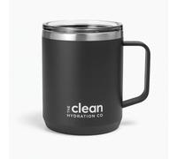 The Clean Hydration Company Coffee Mug Travel Mug Insulated 12 Oz | Ceramic Lined Travel Cup with Lid | Reusable Office Mug Double Wall Vacuum Eco-Friendly BPA-Free (Black)