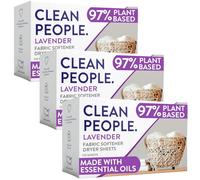 The Clean People Fabric Softener Sheets - Dryer Sheets - Softens & Removes Static Cling - Vegan Laundry Softener, Essential Oils (360 Count, Lavender)