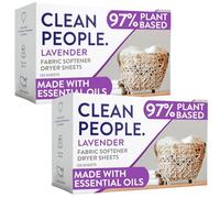 The Clean People Fabric Softener Sheets - Dryer Sheets - Softens & Removes Static Cling - Vegan Laundry Softener, Essential Oils (240 Count, Lavender)