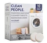 THE CLEAN PEOPLE Washing Machine Cleaner - Eco Friendly Washer Machine Cleaner Tablets for Removing Odor, Grime & Scale Buildup - Front Load and Top Load Laundry Machine Cleaner - 10 Count