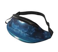 The Clear Blue Ocean Crossbody Bag Sky Hands-Free Bag Moon Fanny Pack Urban commuters 14X35CM