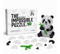The Clearly Impossible Puzzle 100, 200, 500, 1000 Pieces Hard Puzzle for Adults Cool Difficult Clear Brain Teaser - Difficult Funny for Adults (Panda 3D Edition)