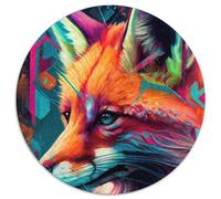 The Clever Fox Puzzles for 1000 Piece 1000-Piece Round Jigsaw Puzzle Ideal for Lover, Perfect Christmas, New Year, Valentine's Gift (67.5x67.5cm)