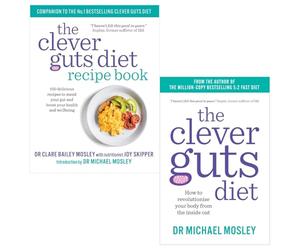 the clever guts diet, clever guts diet recipe book 2 books collection set - how to revolutionise your body from the inside out, 150 delicious recipes to mend your gut and boost your health