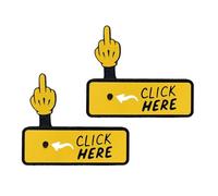 The Click Here Surprise Button, 3d Printed Fidget and Hilarious Prank Toys, Hilarious Prank Gift for Friends (2pcs yellow)