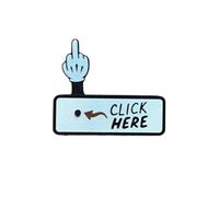 The Click Here Surprise Button, 3d Printed Fidget and Hilarious Prank Toys, middle finger surprise prank gifts, Hilarious Prank Gift for Friends (1pcs A)