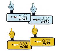 The Click Here Surprise Button - 3D Printed Fun Interactive Gag Gift, Middle Finger Toy for Adult, Novelty Desk Toy, Perfect for Pranks & Office Fun (4PCS)