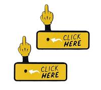 The Click Here Surprise Button - 3D Printed Fun Interactive Gag Gift, Middle Finger Toy for Adult, Novelty Desk Toy, Perfect for Pranks & Office Fun (2PCS-2)
