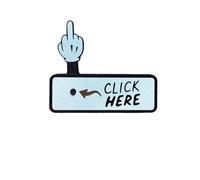 The Click Here Surprise Button - Hilarious Prank Gift, 3D Printed Middle Finger Gifts, Pop-Up Finger Button Prank Toys, Novelty Interactive Mood Expressing Joke, For Family And Friends