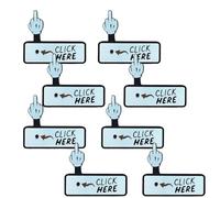 The Click Here Surprise Button - Hilarious Prank Gift, 3D Printed Middle Finger Gifts, Pop-Up Finger Button Prank Toys, Novelty Interactive Mood Expressing Joke, For Family And Friends