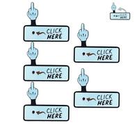 The Click Here Surprise Button - Hilarious Prank Gift, Funny Pop-Up Middle Gifts Finger Button, 3D Printed Clicker Fidget Toys, Gift Idea for Adults(5Pcs)