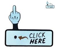 The Click Here Surprise Button - Hilarious Prank Gift, Funny Pop-Up Middle Gifts Finger Button, 3D Printed Clicker Fidget Toys, Gift Idea for Adults(1Pc)