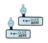 The Click Here Surprise Button, Hilarious Prank Gift, Funny Pop-Up Middle Gifts Finger Button, 3D Printed Clicker Finger Toys, Gift Idea for Adults (2pcs)