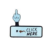 The Click Here Surprise Button, Hilarious Prank Gift, Funny Pop-Up Middle Gifts Finger Button, 3D Printed Clicker Finger Toys, Gift Idea for Adults (1pc)