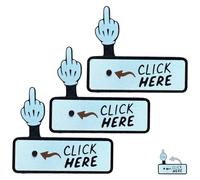 The Click Here Surprise Button - Hilarious Prank Gift, Funny Pop-Up Middle Gifts Finger Button, 3D Printed Clicker Fidget Toys, Gift Idea for Adults(3Pcs)