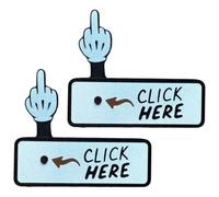 The Click Here Surprise Button - Hilarious Prank Gift, Funny Pop-Up Middle Gifts Finger Button, 3D Printed Clicker Fidget Toys, Gift Idea for Adults(2Pcs)