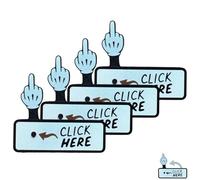 The Click Here Surprise Button - Hilarious Prank Gift, Funny Pop-Up Middle Gifts Finger Button, 3D Printed Clicker Fidget Toys, Gift Idea for Adults(4Pcs)