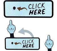 The Click Here Surprise Button - Hilarious Prank Gift, Funny Pop-Up Middle Gifts Finger Button Surprise Prank Gifts for Adult, 3D Printed Click Here Buttons White Elephant Gift Idea for Adults (1 pc)