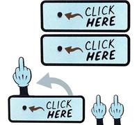 The Click Here Surprise Button - Hilarious Prank Gift, Funny Pop-Up Middle Gifts Finger Button Surprise Prank Gifts for Adult, 3D Printed Click Here Buttons White Elephant Gift Idea for Adults (2 pcs)