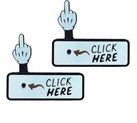The Click Here Surprise Button - Hilarious Prank Gift, Novelty Fidget Clicker Toy for Desk Decor, Funny Office Gag Gift for Adults, Stress Relief Humor Accessory (Blue*2)
