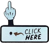 The Click Here Surprise Button - Hilarious Prank Gift, Novelty Fidget Clicker Toy for Desk Decor, Funny Office Gag Gift for Adults, Stress Relief Humor Accessory (Blue)