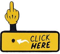 The Click Here Surprise Button - Hilarious Prank Gift, Novelty Fidget Clicker Toy for Desk Decor, Funny Office Gag Gift for Adults, Stress Relief Humor Accessory (Yellow)