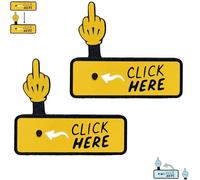 The Click Here Surprise Button, Hilarious Prank Toy, 3D Printed Funny Pop-Up Middle Gifts Finger Button Surprise Prank Gifts for Adult, Novelty Office Humor Stress Relief Middle Finger Toy(2pcs-B)