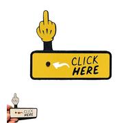 The Click Here Surprise Button, Hilarious Prank Toy, 3D Printed Middle Finger Prank Toy, for Women Men, Novelty Office Humor and Stress Relief (B#)