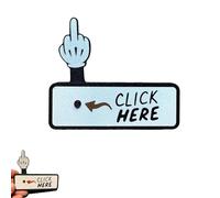 The Click Here Surprise Button, Hilarious Prank Toy, 3D Printed Middle Finger Prank Toy, for Women Men, Novelty Office Humor and Stress Relief (A#)