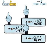 The Click Here Surprise Button, Hilarious Prank Toy, Funny Pop-Up Middle Gifts Finger Button, 3D Printed Clicker Finger Toys, Gift Idea for Adults, Gag Gift, Prank Gifts (3Blue)