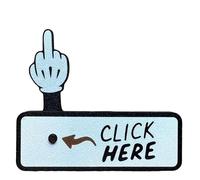 The Click Here Surprise Button, Hilarious Prank Toy, Funny Pop-Up Middle Gifts Finger Button, 3D Printed Clicker Finger Toys, Gift Idea for Adults, Gag Gift, Prank Gifts (1Blue)
