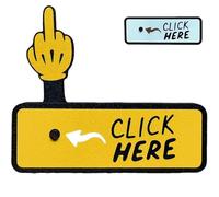 The Click Here Surprise Button - Hilarious Prank Toy, Funny Pop-Up Middle Gifts Finger Button, 3D Printed Clicker Finger Toys, Compact Desktop Decoration (Yellow)