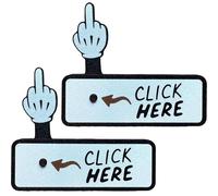 The Click Here Surprise Button, Hilarious Prank Toy, Funny Pop-Up Middle Gifts Finger Button, 3D Printed Clicker Finger Toys, Gift Idea for Adults, Gag Gift, Prank Gifts (2Blue)