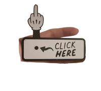 The Click Here Surprise Button,Hilarious Prank Toy,Funny Pop-Up Middle Gifts Finger Button Surprise Prank Gifts For Adult, 3d Printed Clicker (Style A)