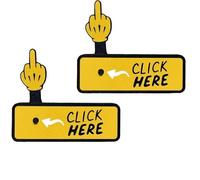 The Click Here Surprise Button,Hilarious Prank Toy,Funny Pop-Up Middle Gifts Finger Button Surprise Prank Gifts For Adult, 3d Printed Clicker (Style C)