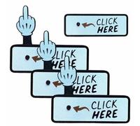 The "Click Here" Surprise Button - Hilarious Prank Toy, Savage Spring-Loaded Middle Finger Gag Gift For Adults, Funny Desk Decoration, Office Joke Gifts For Coworkers, Friends, And Parties(3PCS)