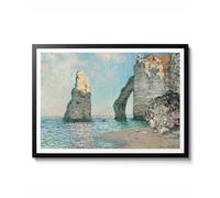 The Cliffs at Étretat Print by Claude Monet, Impressionism Poster, Landscape Wall Art, Sea Theme Decor, 1885 Artwork, Gift, Archival Matte, A2 (Print Only) - 59.4x42cm