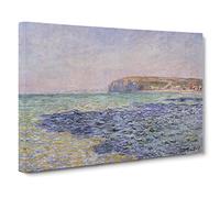 The Cliffs At Pourville By Claude Monet Canvas Print | Gallery Wrapped 30mm Frame Wall Art | 24x16 inches | Ready to Hang | Impressionist Landscape Picture | Living Room Bedroom Lounge Office