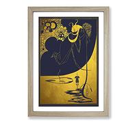 The Climax in Gold by Aubrey Beardsley Framed Print | A2 Oak Framed Wall Art | Ready to Hang | Modern Nature Picture | Living Room Bedroom Lounge Office