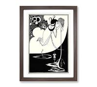 The Climax Vol.2 By Aubrey Beardsley Classic Painting Framed Print | A4 Walnut Framed Wall Art | Ready to Hang | Classic Historical Picture | Living Room Bedroom Lounge Office