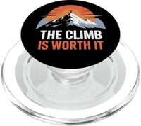 The Climb Is Worth It Mountain Sunset Minimalist Motivation PopSockets PopGrip for MagSafe