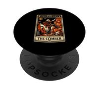 The Climber Tarot Card Skeleton Bouldering Rock Climbing PopSockets Adhesive PopGrip