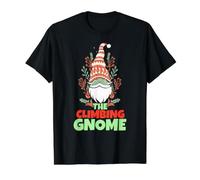 The Climbing Gnome Christmas Climber Value Graphic T-Shirt, Men, Black, S