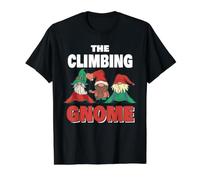 The Climbing Gnome Funny Christmas Climber Value Graphic T-Shirt, Men, Black, S