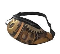 The Clocks Theme Gears Fanny Pack for Men Women, Fashion Festival Fanny Pack, Travel Sport Walking Waist Bag