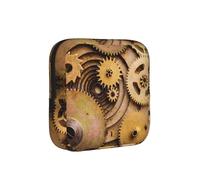The Clocks Theme Gears Print Sanitary Napkin Storage Bag, Portable Holder for Pads, Period Pouch for Teen Girls, Reusable Sanitary Bag